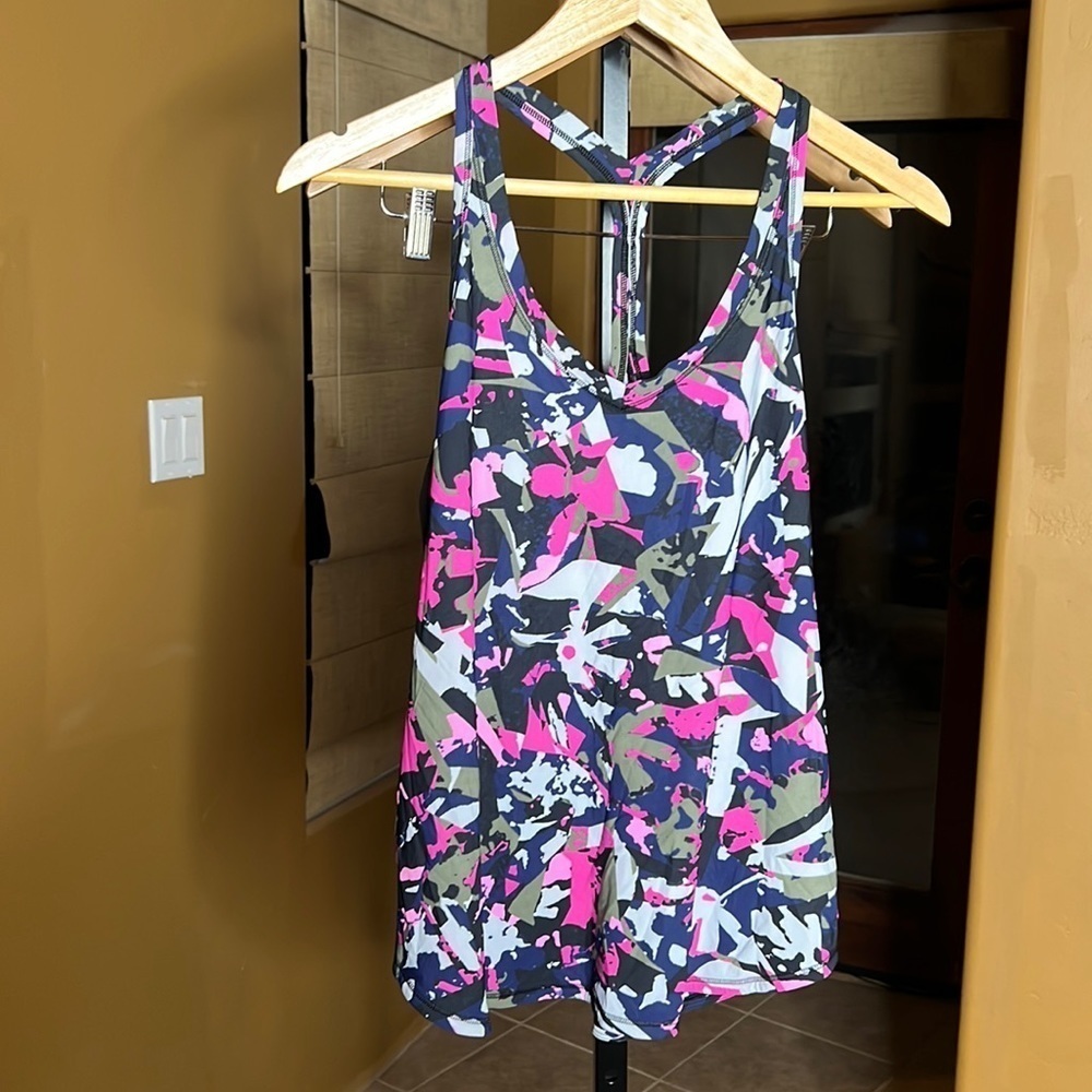 Lululemon Fast Lane Singlet Pop Cut Boom Juice Multi Size 10